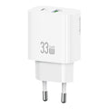33W PD Quick Charge адаптер, GaN зарядно с два USB порта, зарядно за iPhone / iPad