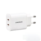 45W PD Quick Charge адаптер, GaN зарядно с два USB порта, зарядно за iPhone / iPad