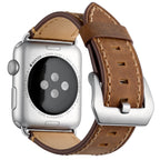 Кожена каишка за Apple Watch 41мм / 40мм / 38мм - кафява