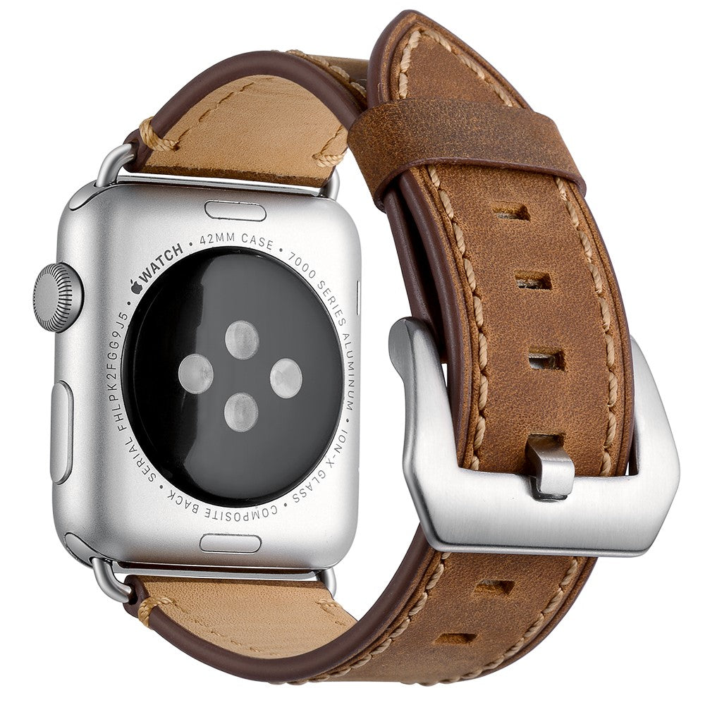 Кожена каишка за Apple Watch 41мм / 40мм / 38мм - кафява