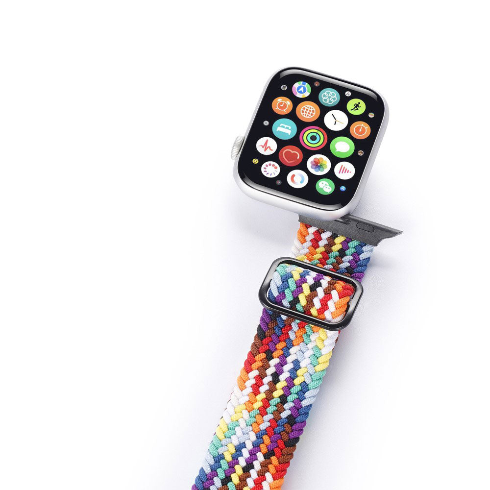 Плетена каишка за Apple Watch 41мм / 40мм / 38мм - многоцветна