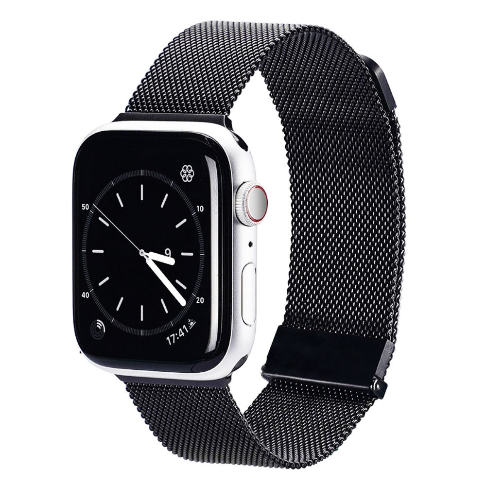 Верижка Миланезе, от неръждаема стомана за Apple Watch 45мм / 44мм / 42мм - черна