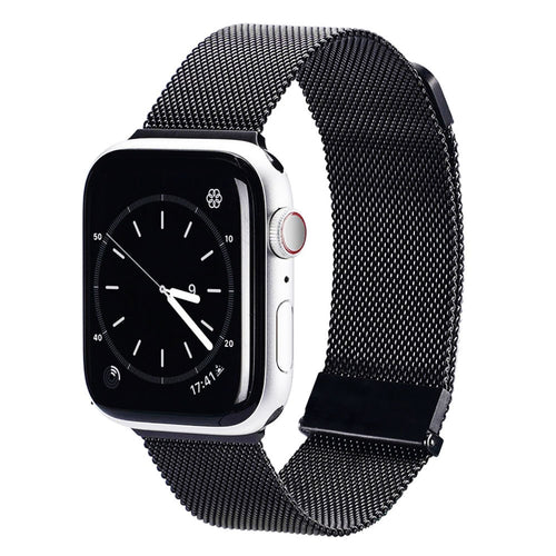 Верижка Миланезе, от неръждаема стомана за Apple Watch 45мм / 44мм / 42мм - черна