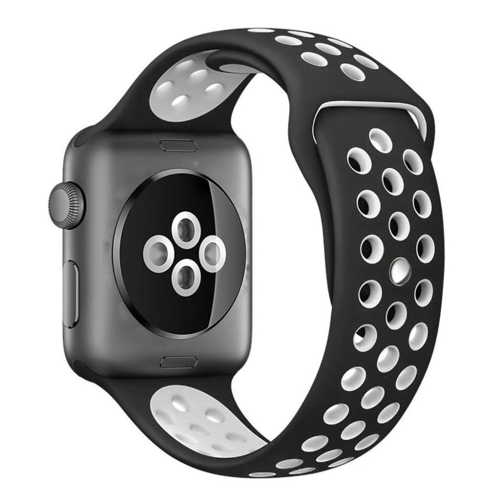Силиконова, перфорирана каишка за Apple Watch 41мм / 40мм / 38мм - бяла