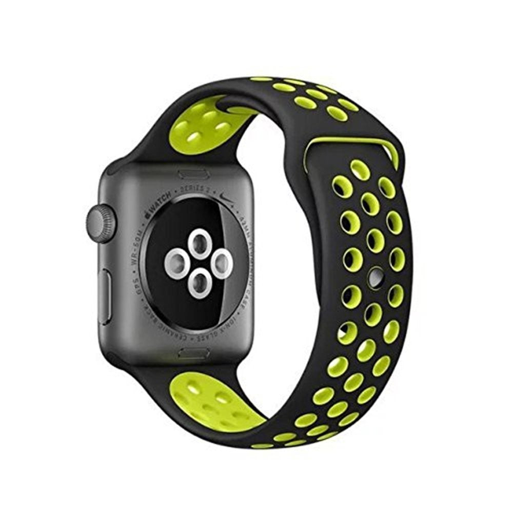 Силиконова, перфорирана каишка за Apple Watch 41мм / 40мм / 38мм - зелена