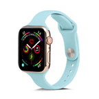 Силиконова каишка за Apple Watch 45мм / 44мм / 42мм, размер S - светлосиня