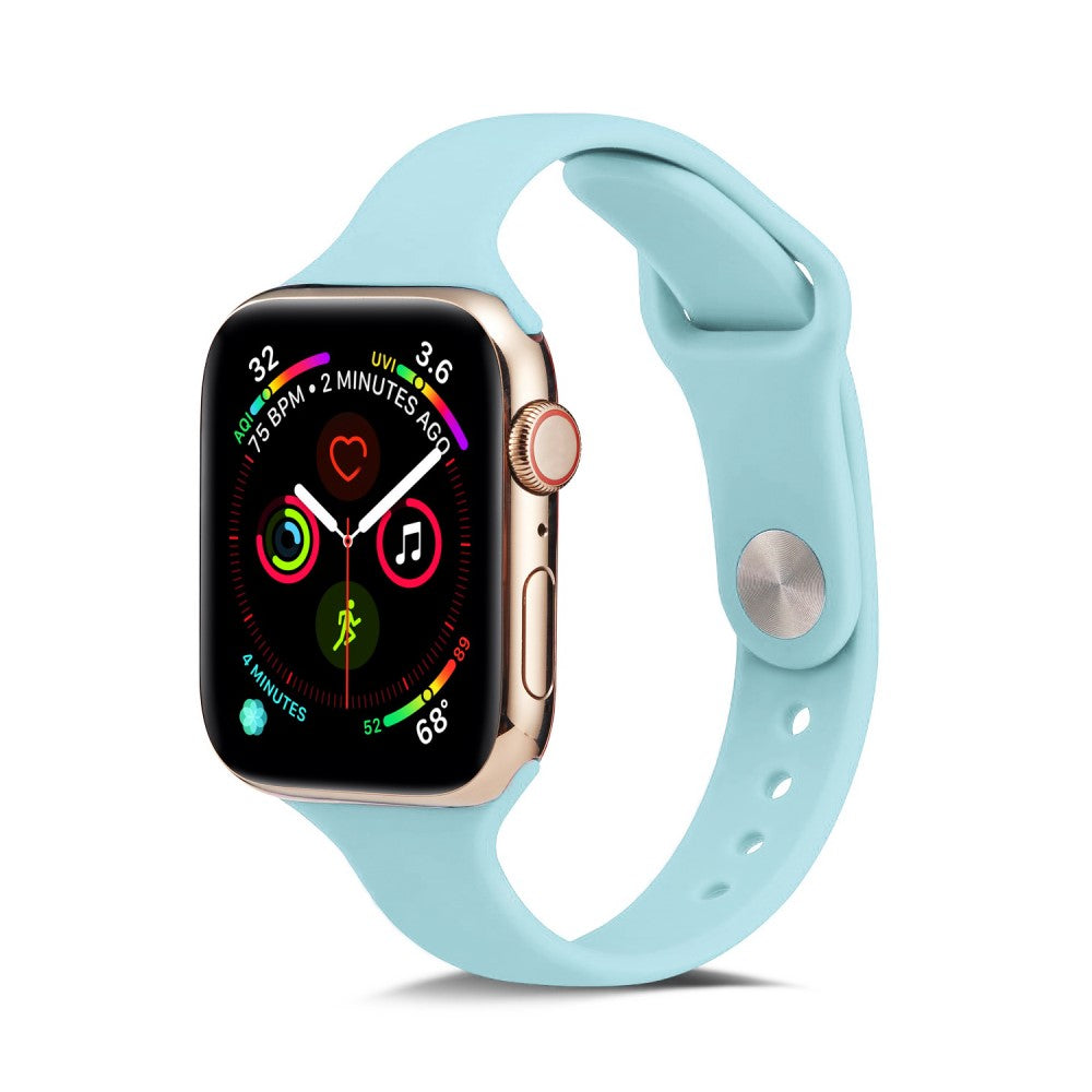 Силиконова каишка за Apple Watch 45мм / 44мм / 42мм, размер S - светлосиня