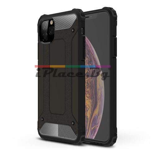 Силиконов, черен калъф - удароустойчив за iPhone 12 Pro Max