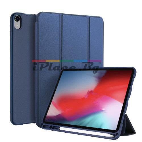 Кожен, син калъф - стойка за iPad Pro 11-inch