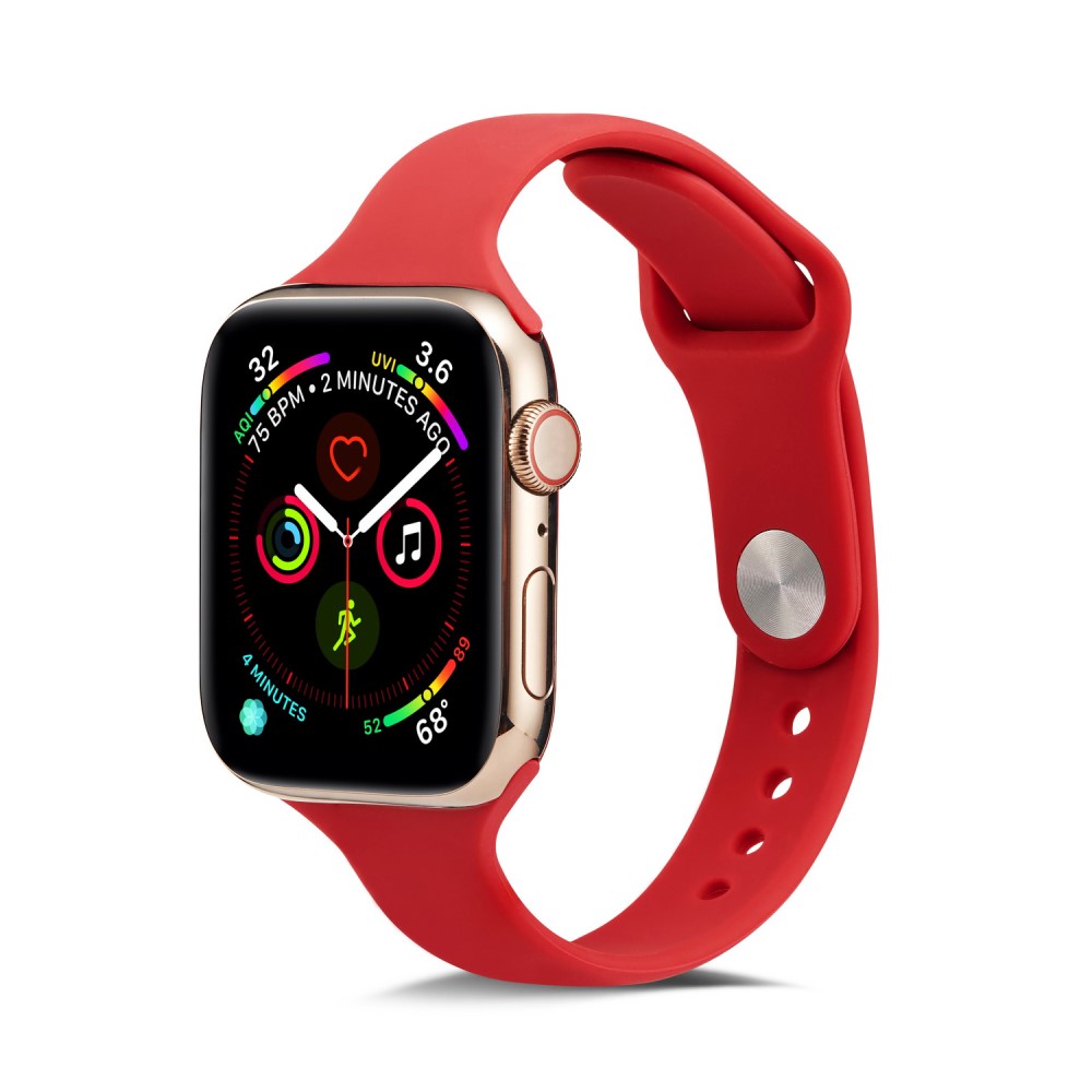 Силиконова каишка за Apple Watch 45мм / 44мм / 42мм, размер S – червена
