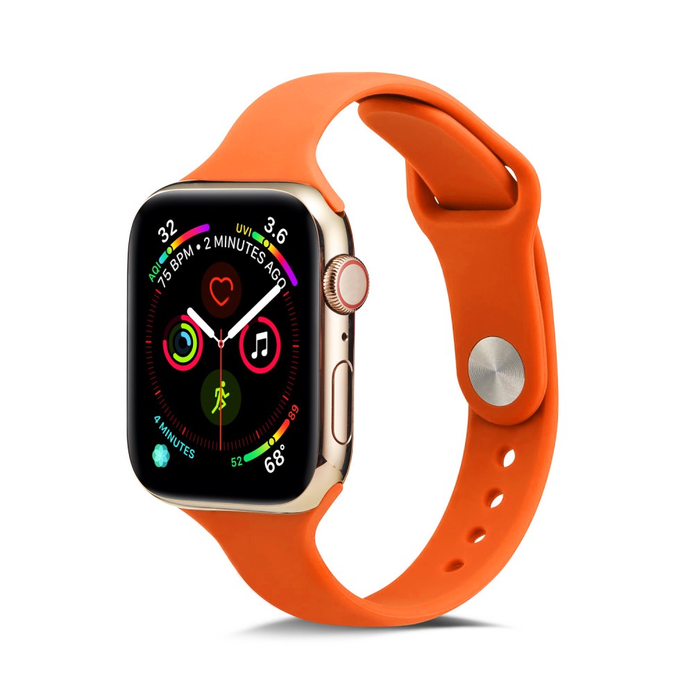 Силиконова каишка за Apple Watch 45мм / 44мм / 42мм, размер S – оранжева