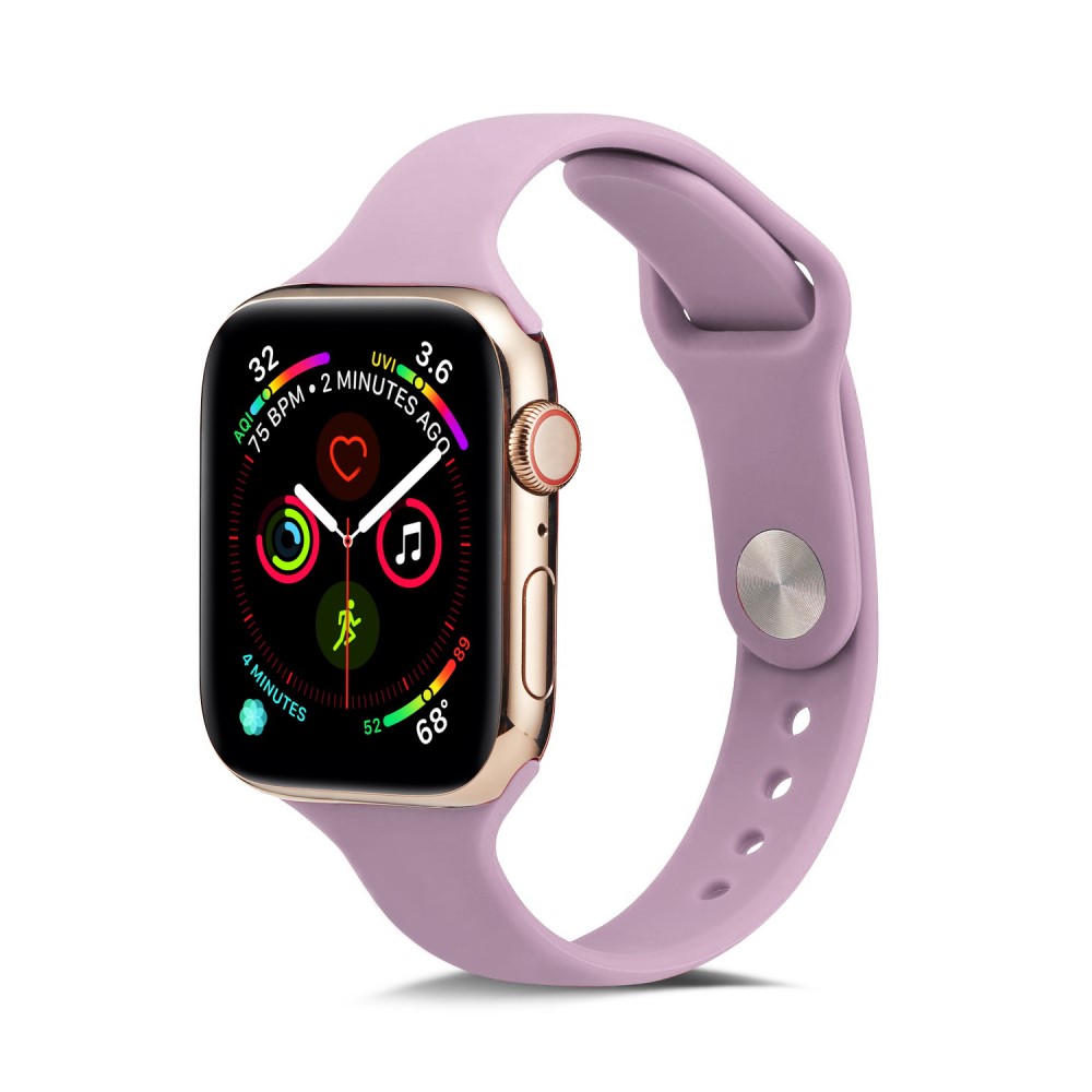Силиконова каишка за Apple Watch 45мм / 44мм / 42мм, размер S – лилава