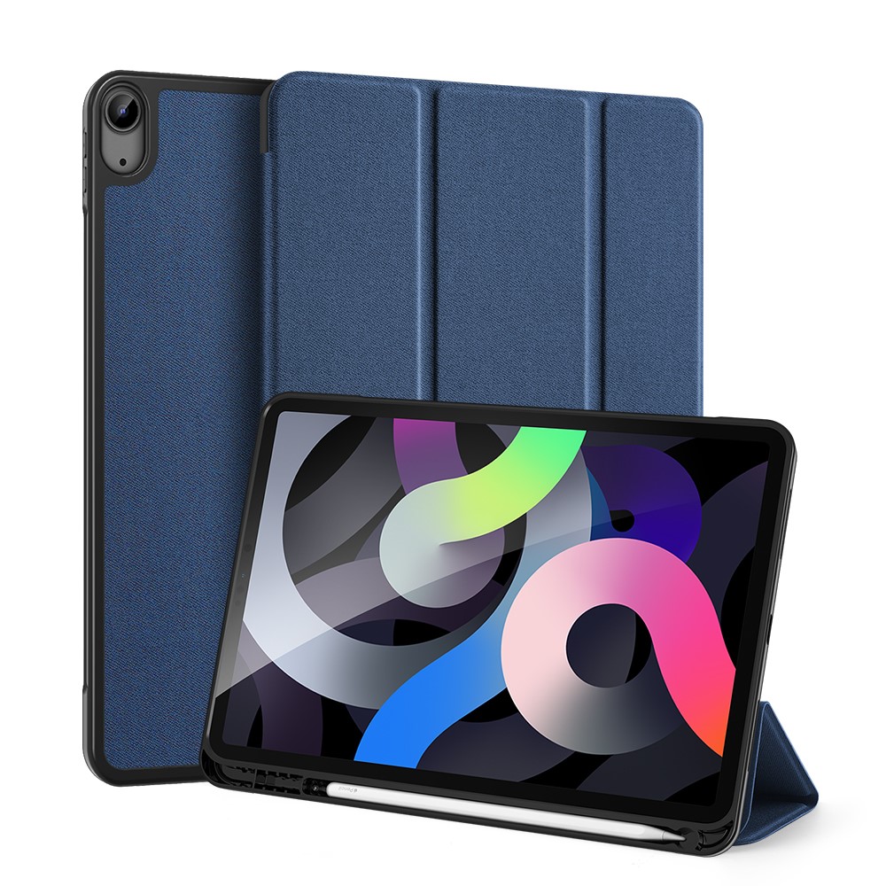 Кожен, син калъф – стойка за iPad Air (4th gen)