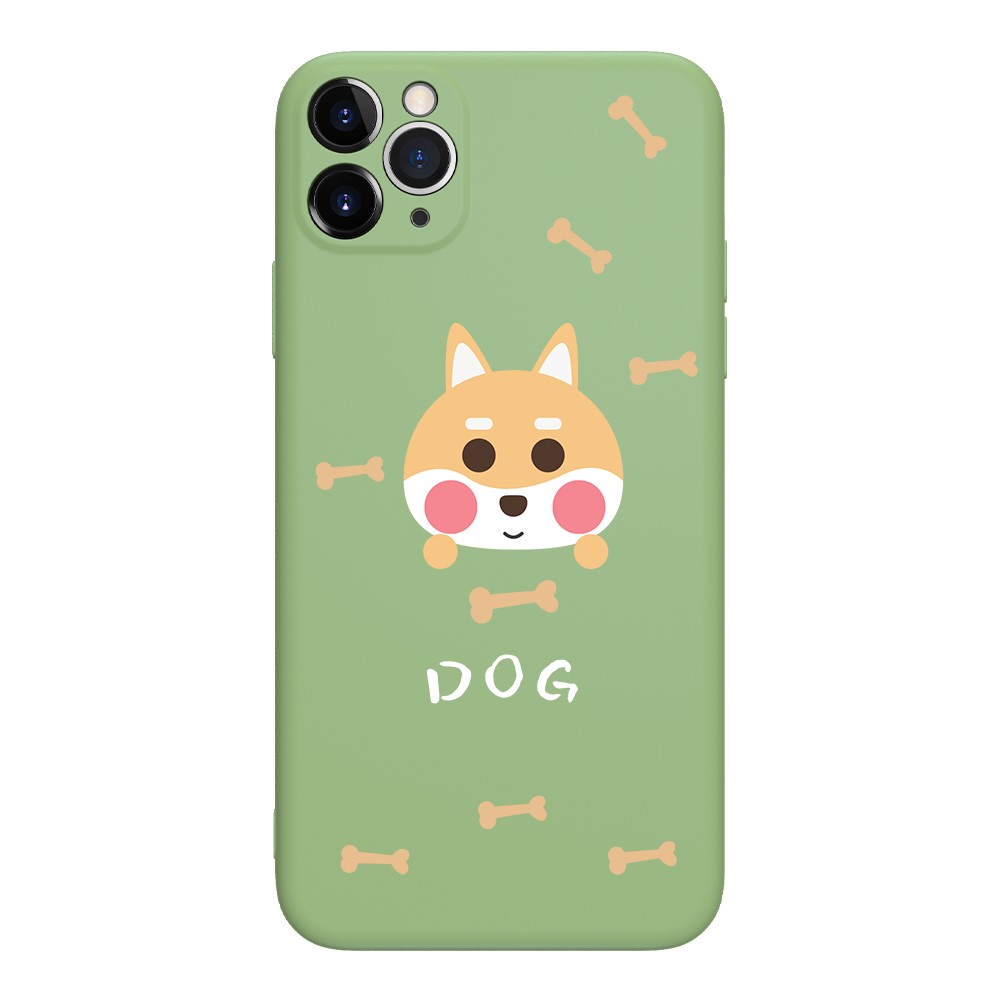 Силиконов, зелен калъф – куче за iPhone 12 / iPhone 12 Pro