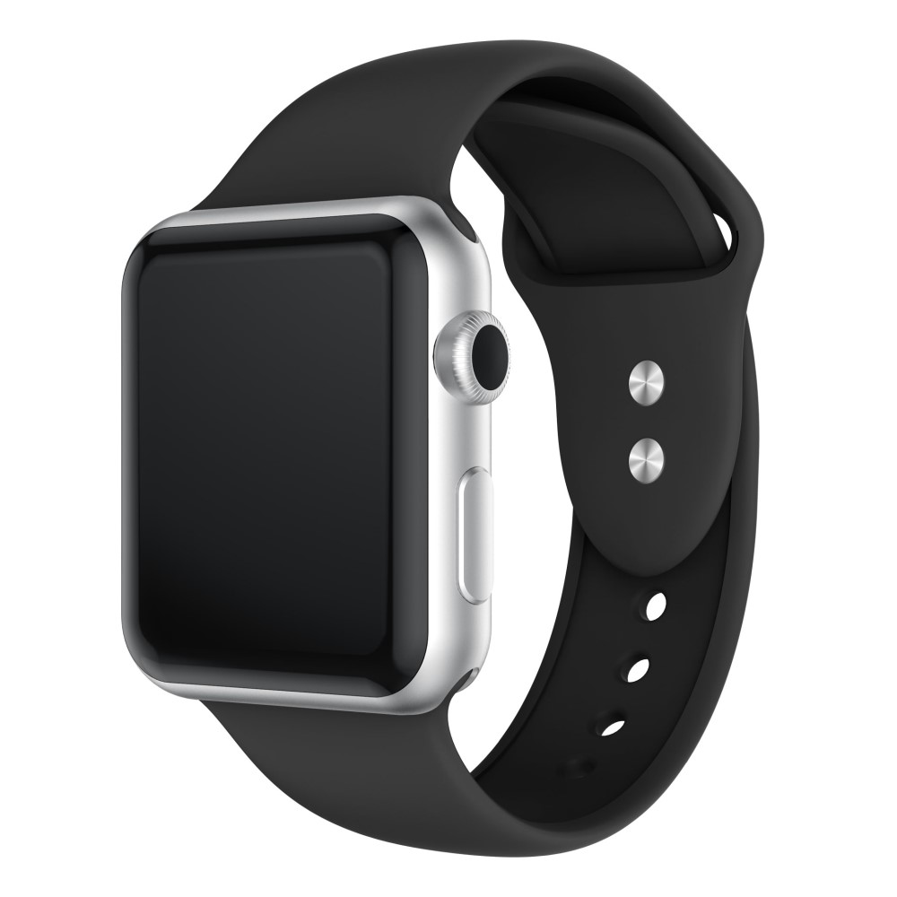 Силиконова каишка за Apple Watch 45мм / 44мм / 42мм – черна