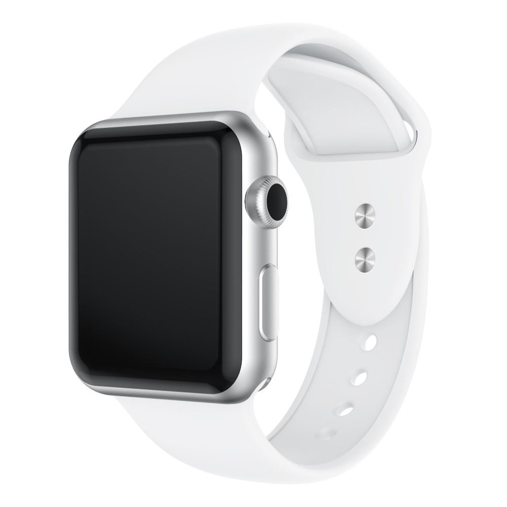 Силиконова каишка за Apple Watch 45мм / 44мм / 42мм – бяла