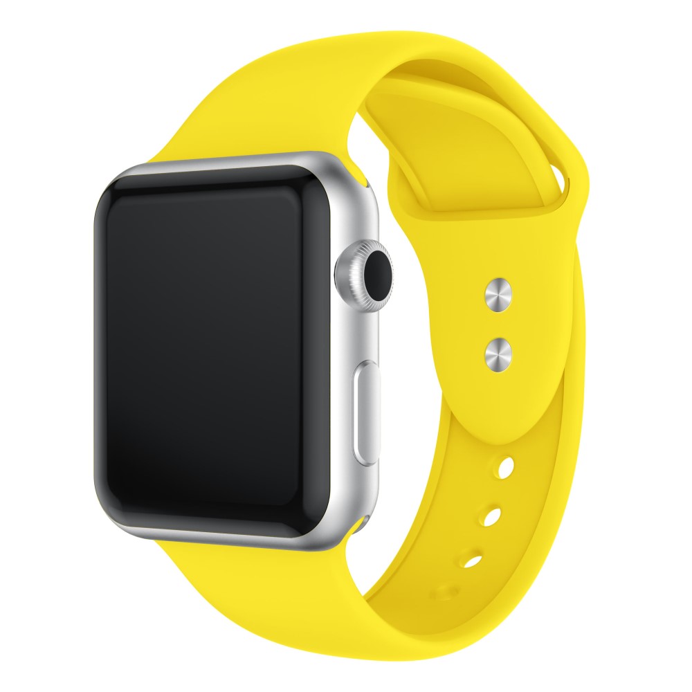 Силиконова каишка за Apple Watch 45мм / 44мм / 42мм – жълта