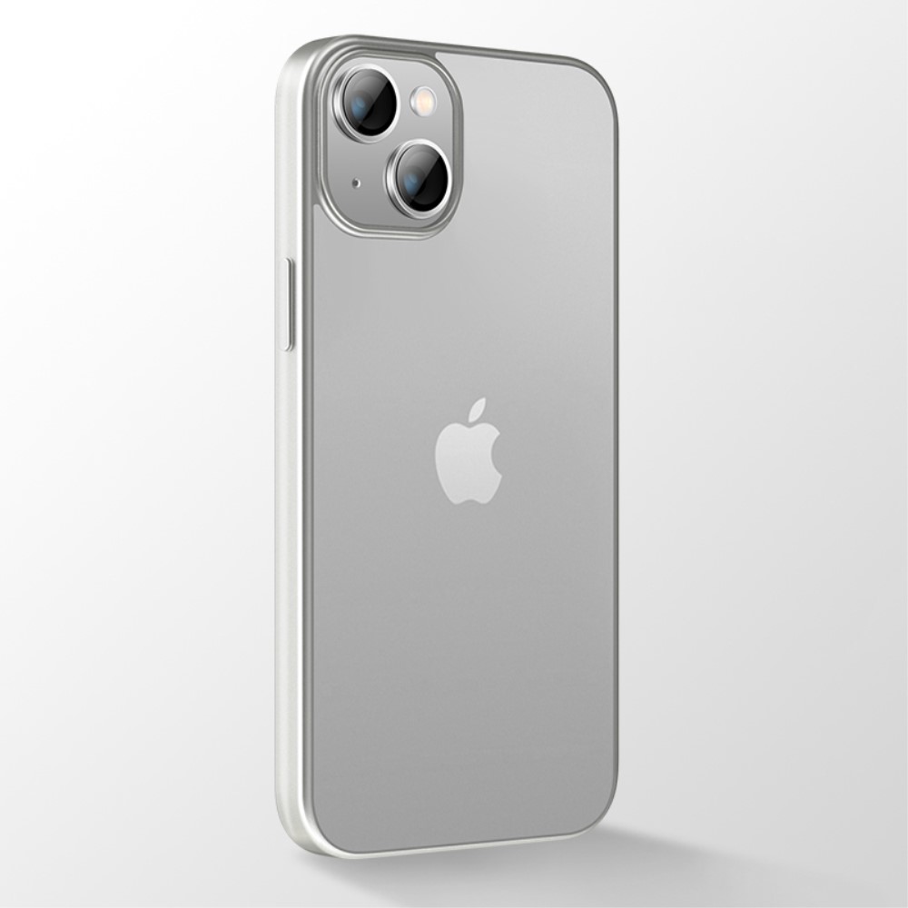 Силиконов, сребрист калъф – тънък, с прозрачен гръб за iPhone 14 Plus
