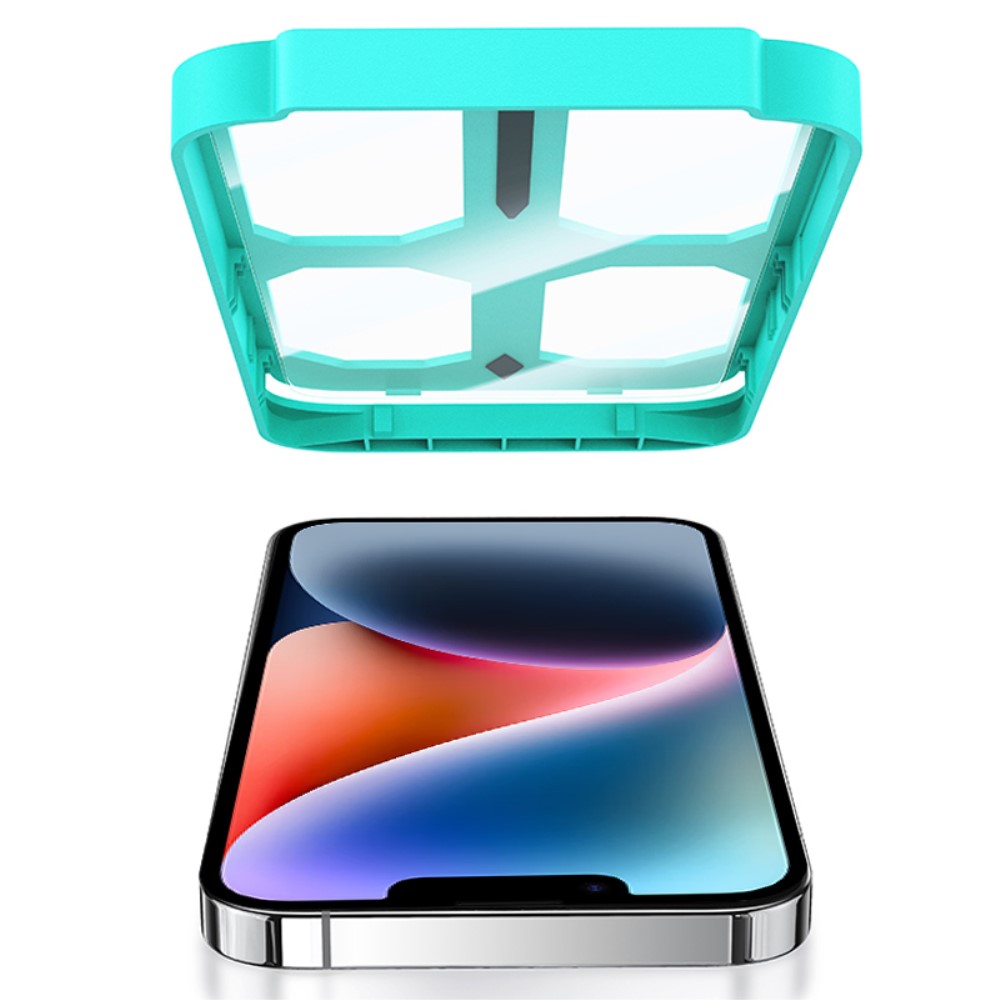 Стъклен, защитен протектор за дисплей – пълно покритие, лесно залепване за iPhone 14 / iPhone 13 / iPhone 13 Pro