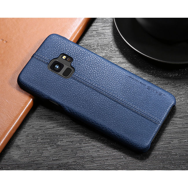 Кожен, син калъф – ултра тънък за Samsung Galaxy S9