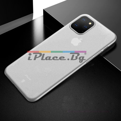 Пластмасов, бял панел – ултра тънък за iPhone 11 Pro Max