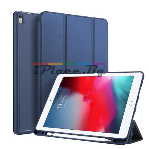 Кожен, син калъф – стойка за iPad Air (3rd gen)