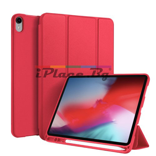 Кожен, червен калъф – стойка за iPad Pro 11-inch