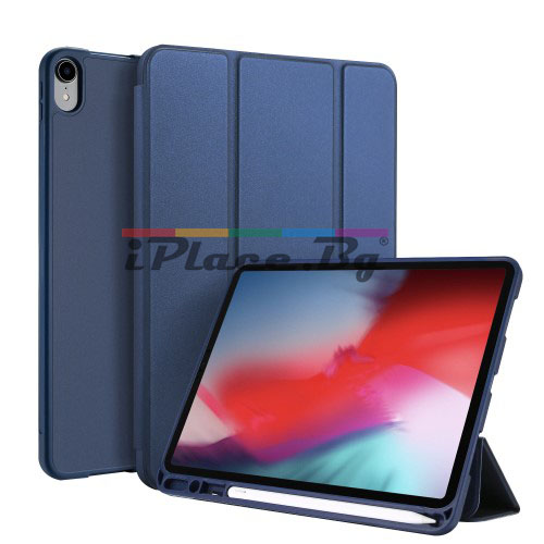 Кожен, син калъф – стойка за iPad Pro 11-inch